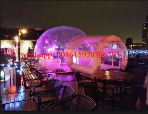 China inflatable crystal bubble tent , inflatable clear dome tent, clear plastic tent with light factory