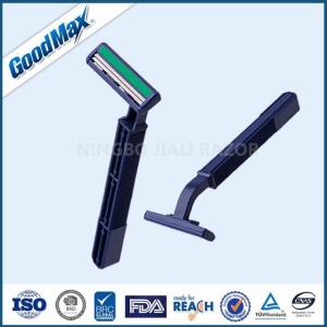 China Close Shave Men'S Twin Blade Razors , Lubricant Strip 2 Blade Disposable Razor factory
