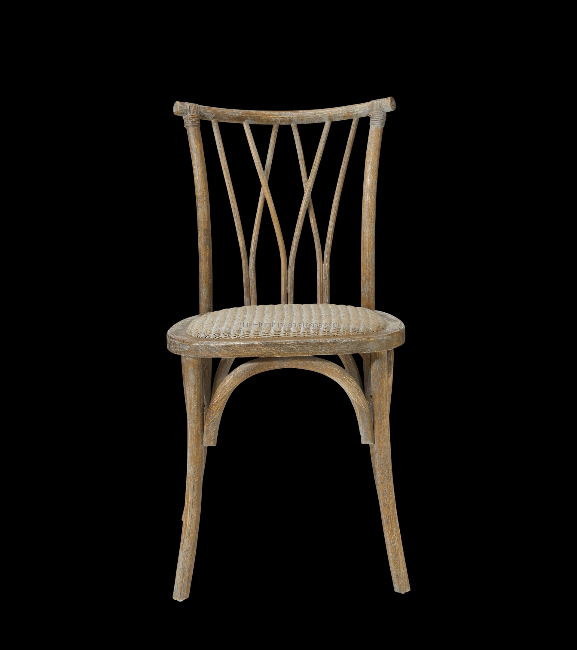 Vintage X Cross Back Wood Chair for Hotel Wedding Event Restaurant Banquet Dining Stackable and Antique Wedding Chair