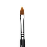 Tongue Shape Synthetic Hair Lip Brush Black Silver Makeup Tools