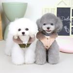Fashionable Three Colors Pet Coat With Warm Fur Collar Dog Winter Clothes