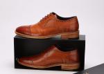 British Style handmade Men's Dress Shoes Genuine Leather Oxford Brogues Formal