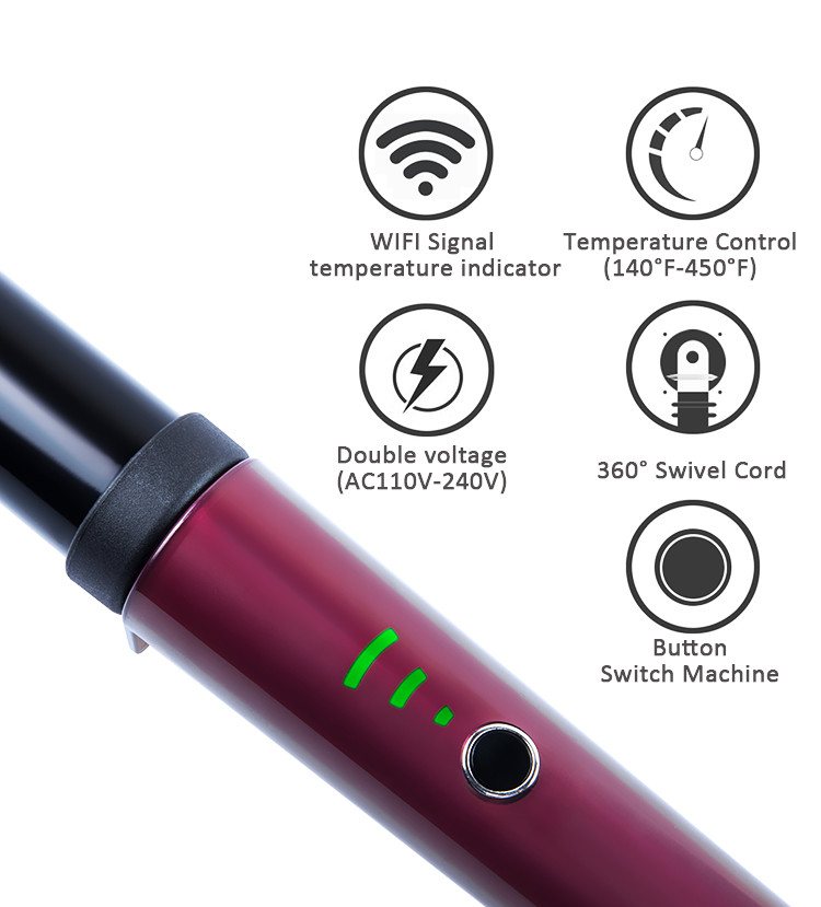 salon Ceramic Hair Curler , Rotating Deep Wave Curling Iron Hot Tools