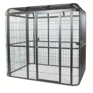 China outdoor welded mesh parrot/birds aviary house black powder coated big aviary cage for sale factory