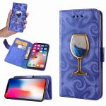 Iphone, Samsung flowing red wine wallet leather case, Iphone Xs Max wallet