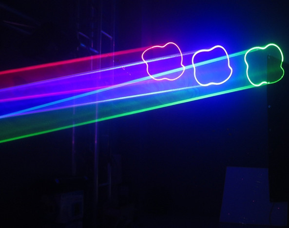 3 Head Pattern Laser Light Bar 40W Sound Active , TTL Modulation Signal