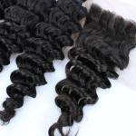 wholesale 8A grade cheap 3 parting lace closure brazilian virgin hair bundles