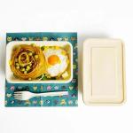 Eco friendly Biodegradable Beige Color Corn Starch Disposable Takeaway Fast Food