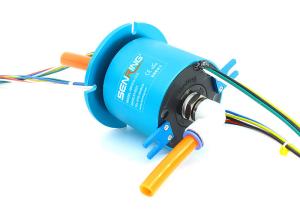 China 2A High Speed Pneumatic Rotary Union Hollow Shaft Slip Ring With 1 Passage 12 Circuits factory