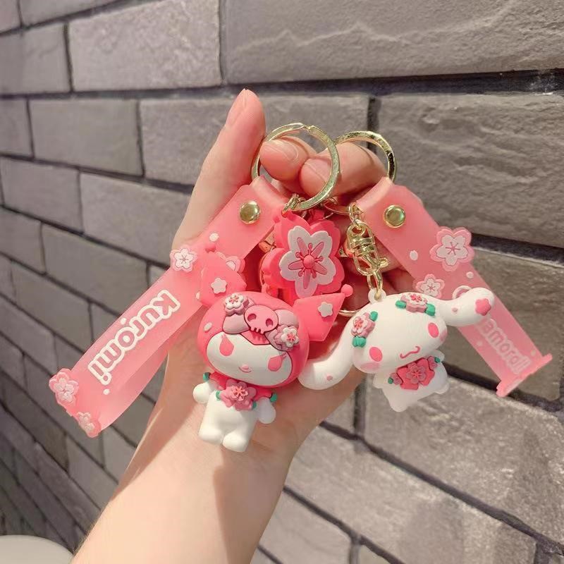Kawaii Keychain for Backpacks Pendent Cartoon Anime Hellos Figure Keychain in Bulk