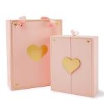 Jewellery Ring Necklace Pink Gift Festival Gift Boxes Packaging Double Heart