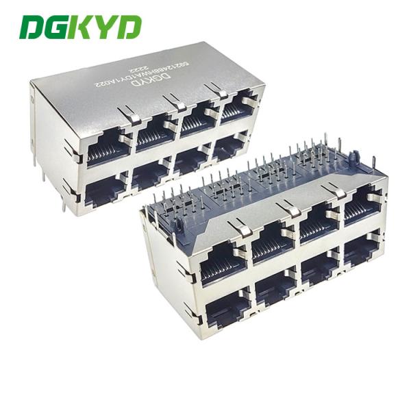 DGKYD59212488HWA1DY1A Shield 2x4 Multi Port RJ45 Connector Without Light /