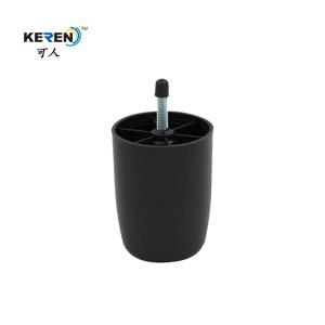 China KR-P0114 4 Inch Pp Plastic Furniture Legs Replacement , Round Screw Plastic Couch Feet factory