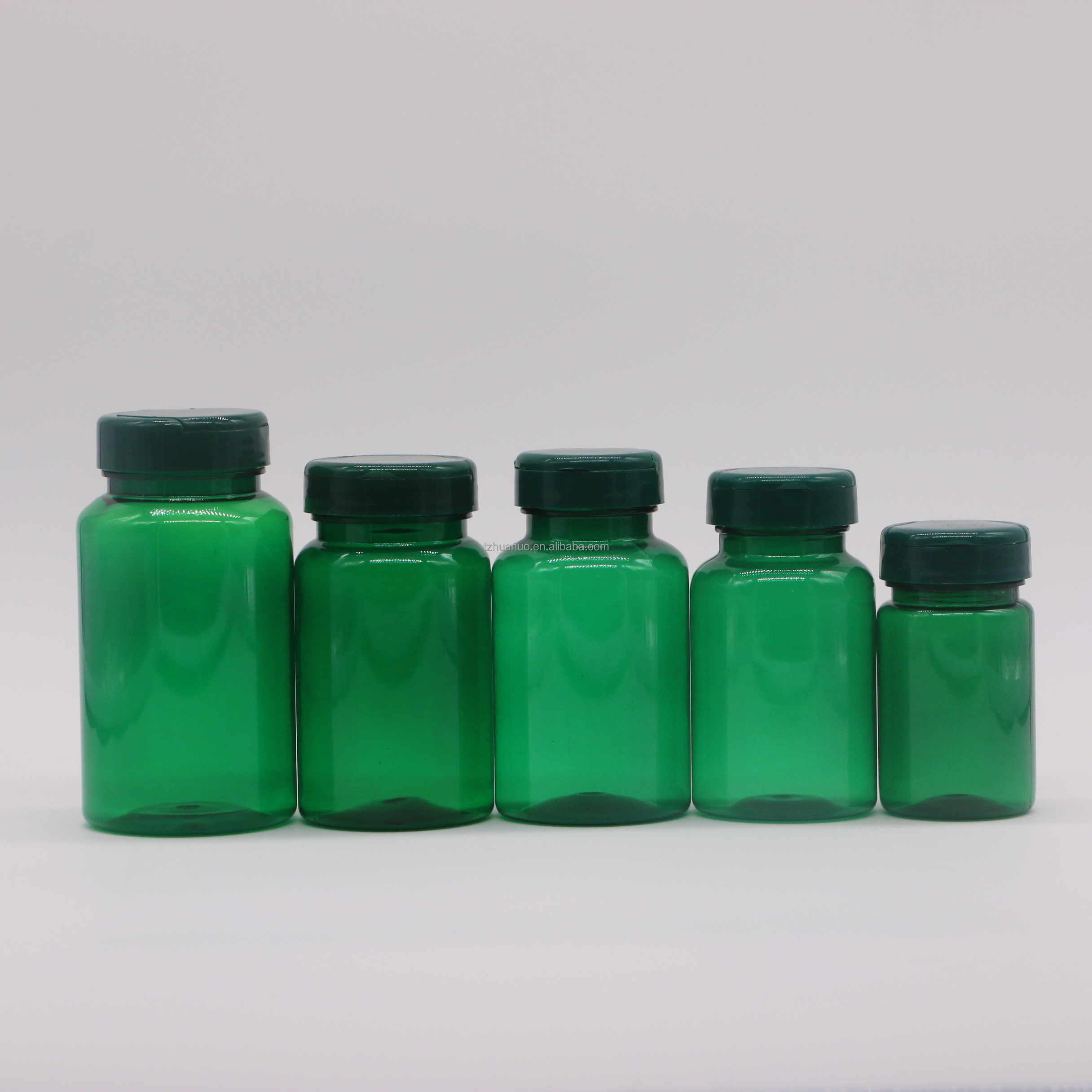 150ML PET capsule pill tablet leakproof bottle with flip top cap customized and degradable