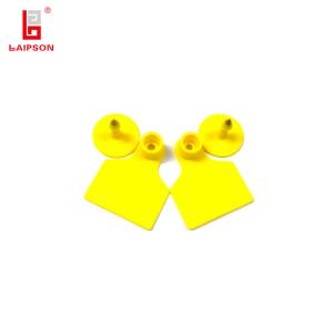 China 56mm Veterinary Equipment Cattle Cow Pig TPU Ear Tag For Farm Animal Management factory