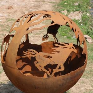 China Outdoor Steel Fire Pits 1000mm Or Customized Diameter Wood Fuel Type factory