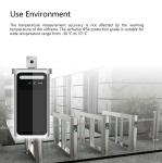 IP67 F2.2 Lens 200W Pixels Face Recognition Thermometer