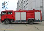 4x2 6m3 336HP EUROII Fire Fighting Trucks Foam Tank Water Cannons