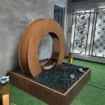 Rusty Corten Steel Garden Water Features ISO9001 Water Rain Curtain