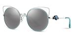Pink Grey Blue Polarised Glass Sunglasses , Glass Polarized Sunglasses 51 17 135