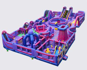 China Giant Bouncy Indoor Inflatable Obstacle Course Juego Jockey / Blow Up Amusement Park factory