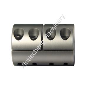 China Shaft Coupling Machining Spare Parts With Silver Custom Machined Parts factory