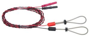 China Resusable EMG Sensory Finger Loop Electrode , Twisted Pair Stimulation Electrode Blank-Red factory