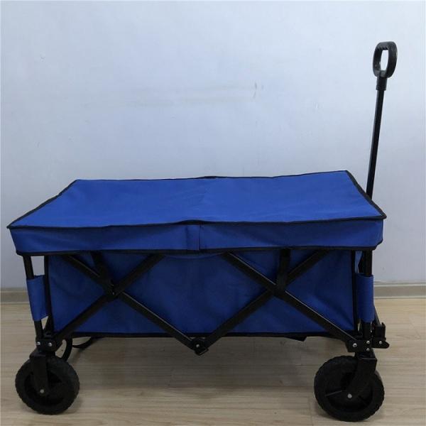 PVC Wheel Collapsible Wagon Cart 600D Lightweight Foldable Wagon With Insulating