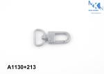 Embossed Logo Bag Snap Hook Matt Silver Plating Corrosion Resistance