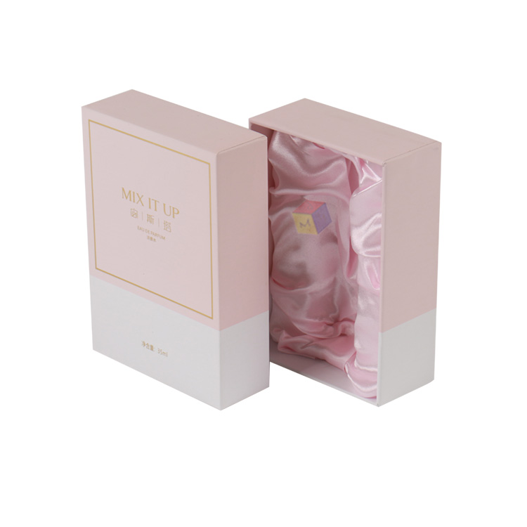 Custom Pink Perfume Bottle Box Packaging With Silk Filling Sustainable And Stylish