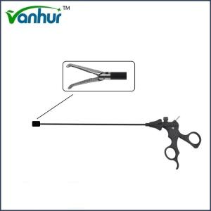 China Steel 5mm Laparoscopic Instruments Curved 70 deg Dissecting Forceps OEM Acceptable factory