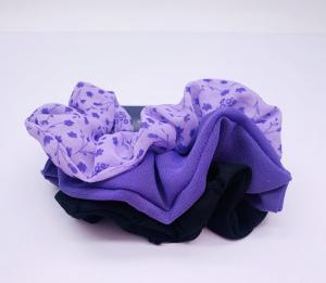 China Women Portable Fabric Hair Accessories Scrap Scrunchie Purple Color factory