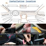 LED Car Strip Lights Multicolor Interior Lighting Kit 16 Million Colors 5 in 1