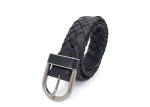 Eco - Friendly Mens Casual Leather Belt Black / Jeans Genuine Leather Braided