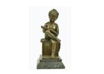 Home Decoration Antique Cast Iron Statues / Vintage Bronze Statues