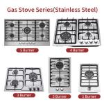 High Efficiency SS 2 Burner Built In Hob Cooking Appliances Attractive 2 Burner