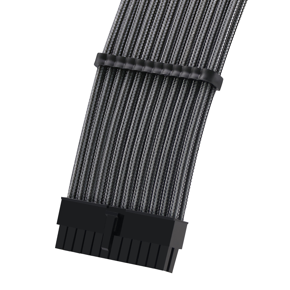 18 AWG 30CM 90 degree 360 degree sleeved braided nylon electric custom male to female extension cord ash Support customization