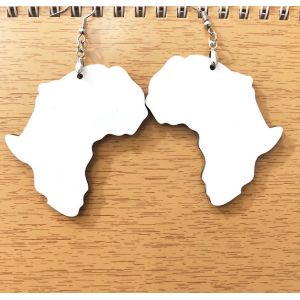 MDF Board Map Sublimation Earring Blanks for Anniversary