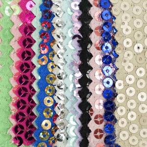 China Polyester Based Reversible Sequin Fabric Anti Static Quick Dry factory