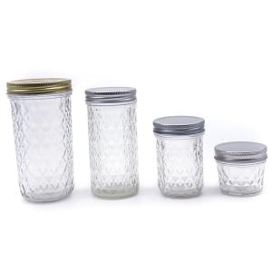 China New Design Transparent Round Shape Glass Jam Pickle Jar Glass Jar For Storage factory