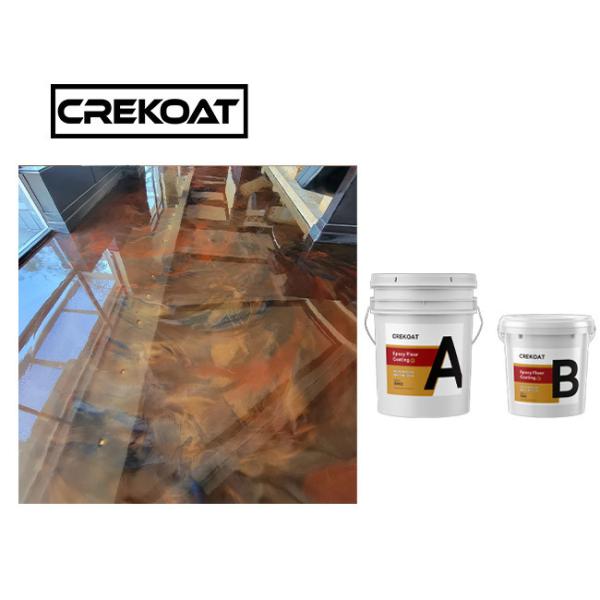 China Metallic Epoxy Resin Floor Coating Solvent Less Fast Curing factory