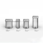 11.5L*2 Square Stainless Steel Soft Close Pedal Bin for Recycling and Waste