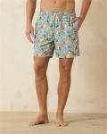 Custom Swim Trunks Men Quick Dry Floral Print Inseam Stretch Board Shorts With