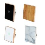 Smart Home Eu Au Us Metal Frame Waterproof Interruptor Glass Light Smart Tuya