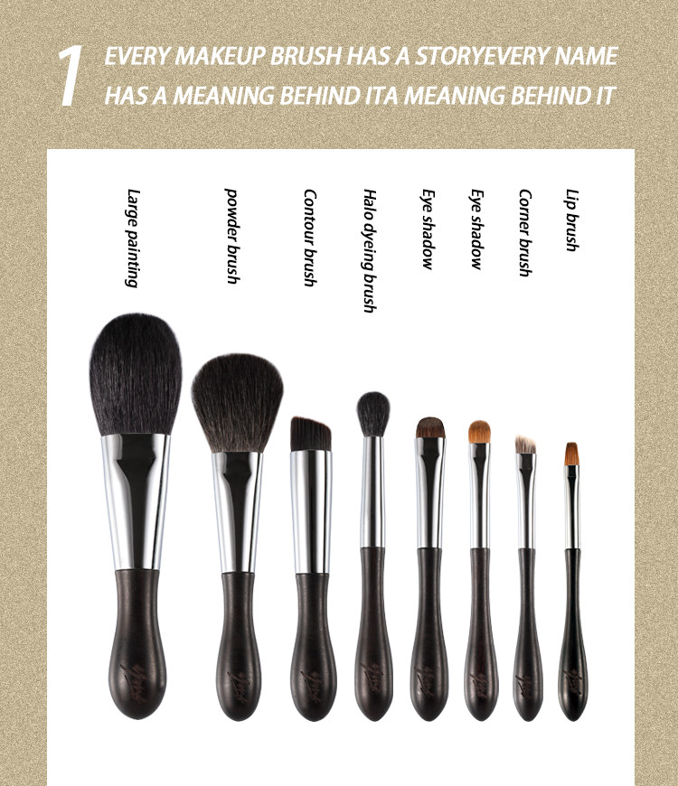 082428 Customized Professional High End Makeup Brush Set With Sandalwood Handle