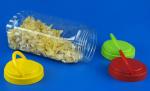 Food Storage Empty Plastic Cans Cylinder Shape 108 * 97 * 216MM Outside