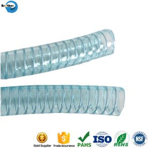 China PVC Spring Spiral Helix Steel Wire Reinforced Suction Discharge Hose factory