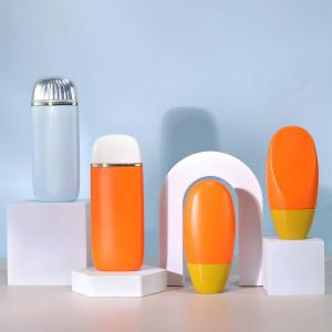 China Matte Sunscreen Orange Tube 60ml 70ml Sun Cream Tube Custom For SPF50 Sunscreen Lotion factory