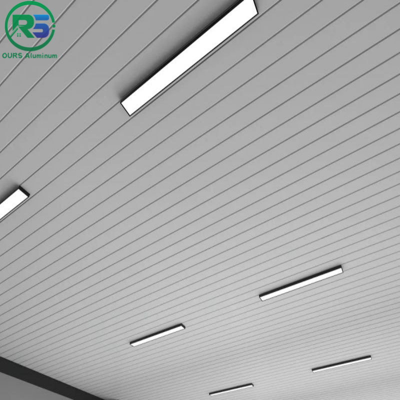 Polyester Roller Coated Aluminium Strip Ceiling S-Shape Width 100mm