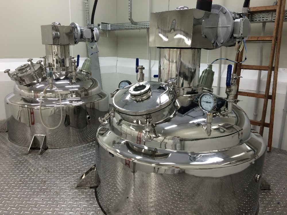 SS316/304 Starch Gelatin Melting Tank With Vacuum And Mix Paddle and platform